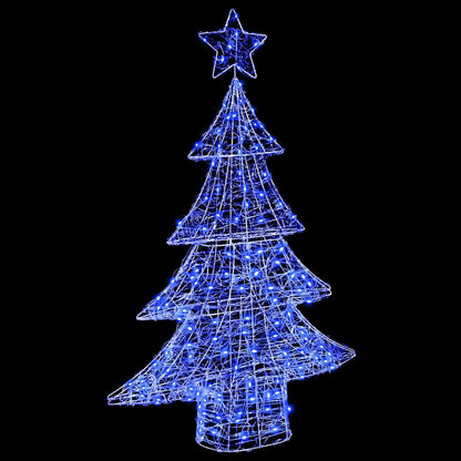 Julgran 100 LED-lampor Blå 120 cm Akryl