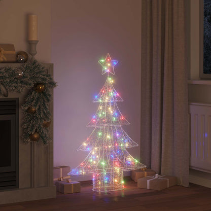 Julgran 100 LED-lampor Flerfärgsdesign 120 cm Akryl