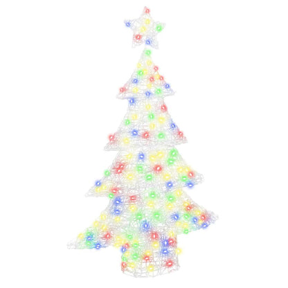 Julgran 100 LED-lampor Flerfärgsdesign 120 cm Akryl