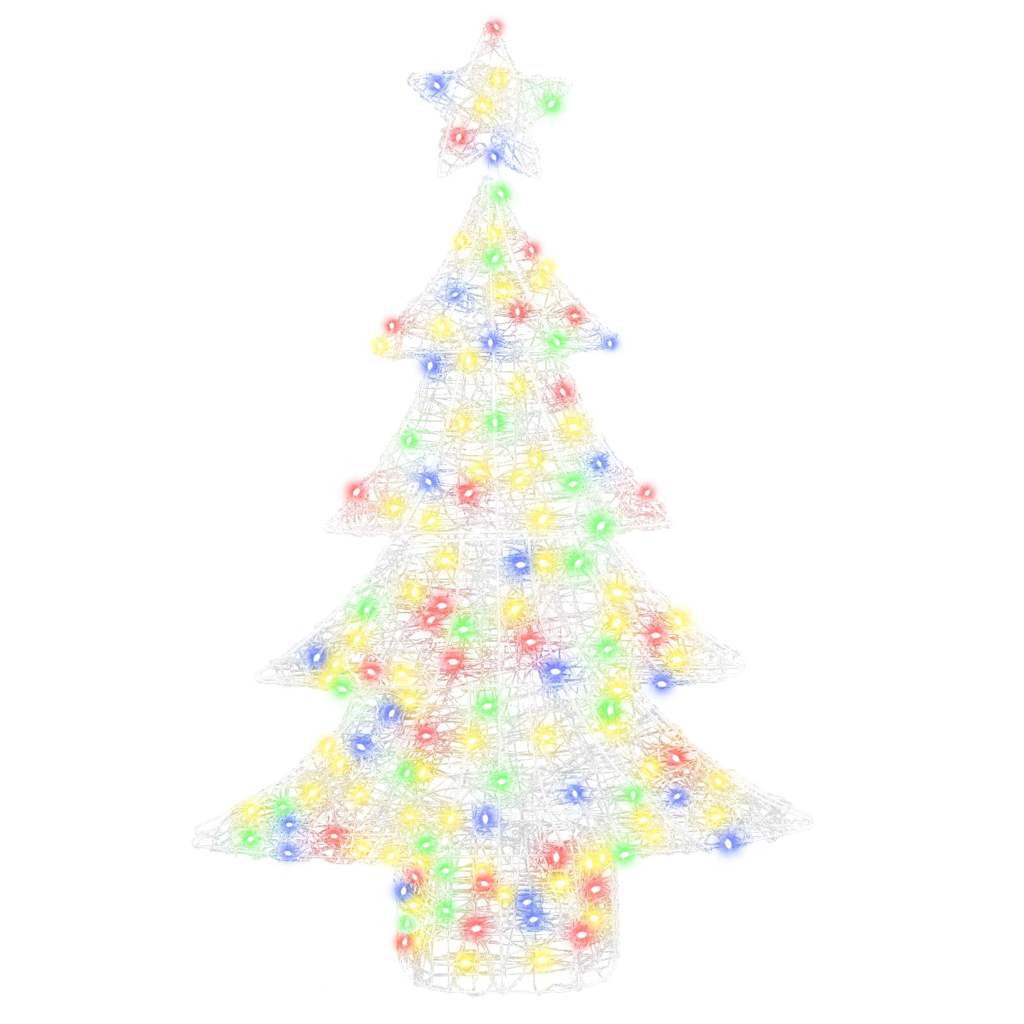 Julgran 100 LED-lampor Flerfärgsdesign 120 cm Akryl
