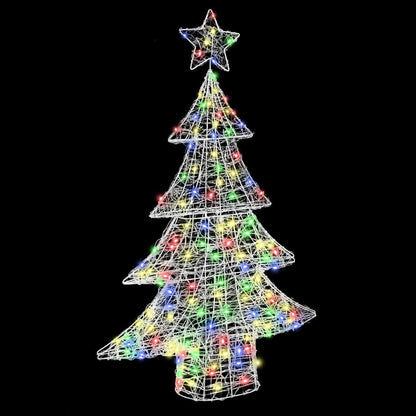 Julgran 100 LED-lampor Flerfärgsdesign 120 cm Akryl
