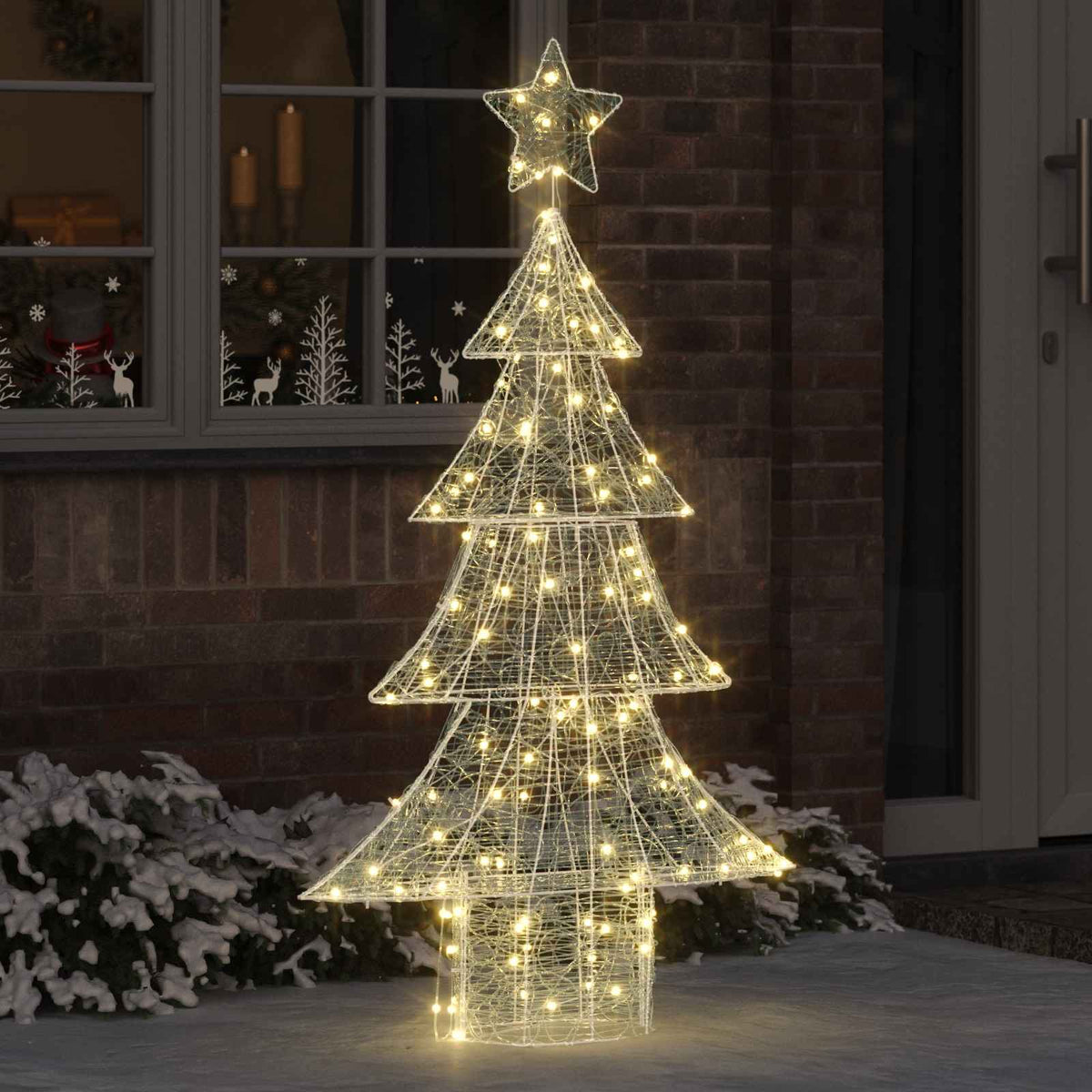 Julgran 160 LED-lampor Varmvit 150 cm Akryl