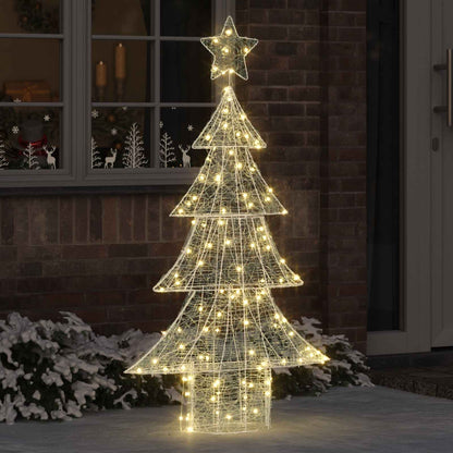 Julgran 160 LED-lampor Varmvit 150 cm Akryl