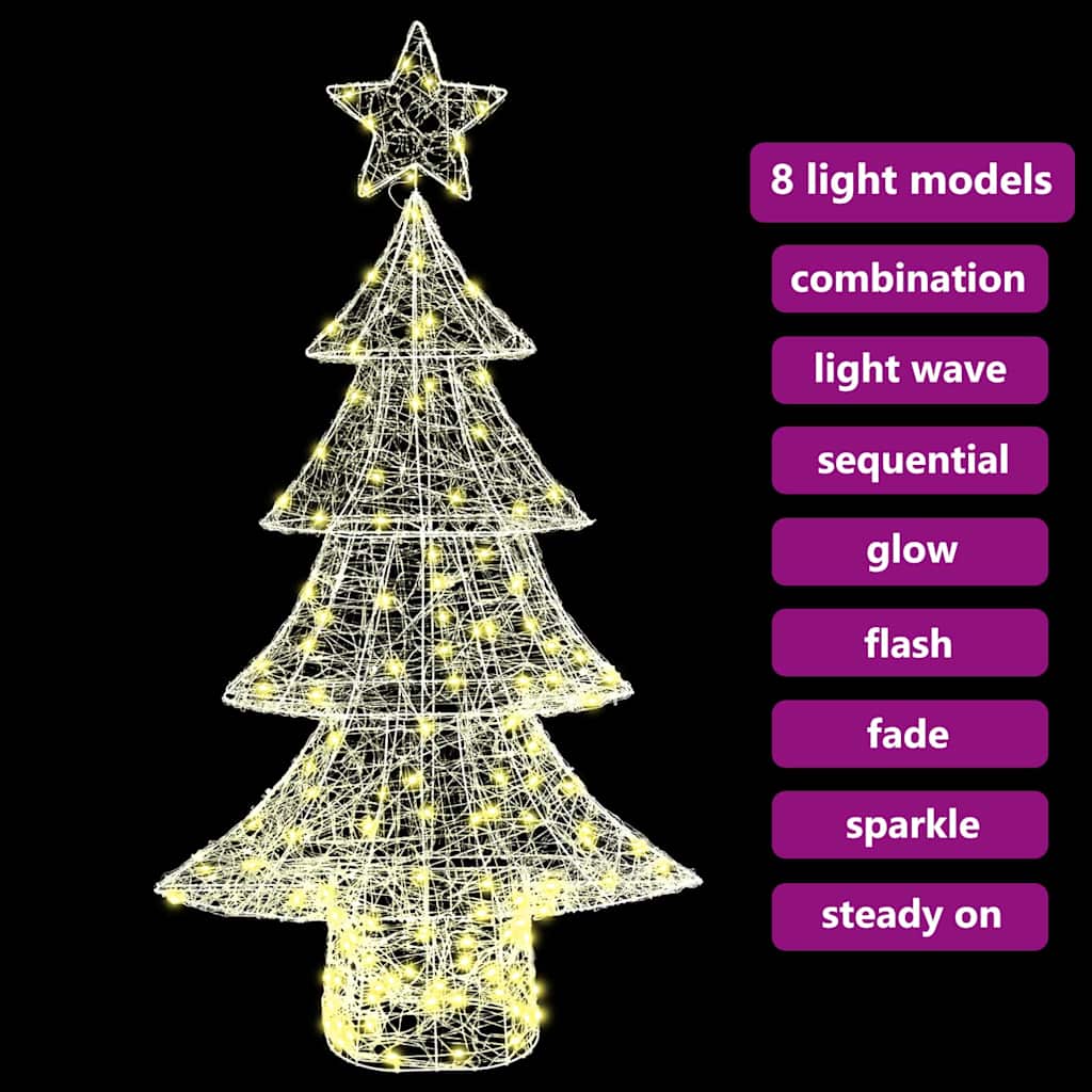 Julgran 160 LED-lampor Varmvit 150 cm Akryl