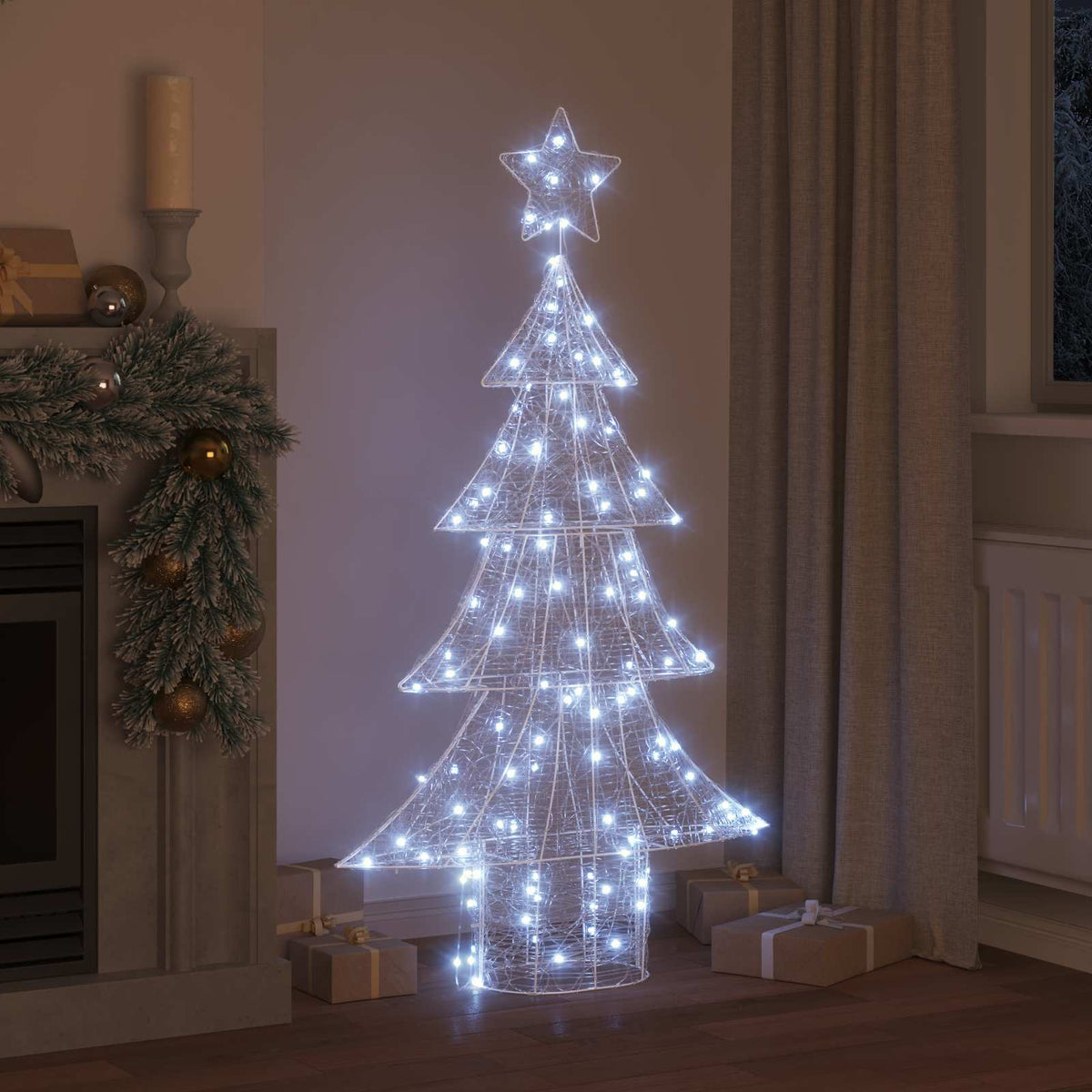 Julgran 160 LED-lampor Kallvit 150 cm Akryl
