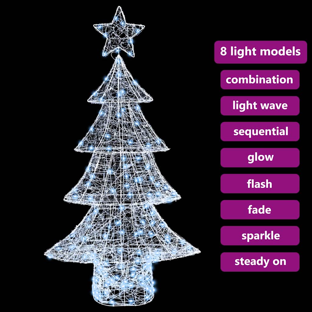 Julgran 160 LED-lampor Kallvit 150 cm Akryl