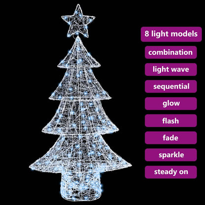 Julgran 160 LED-lampor Kallvit 150 cm Akryl