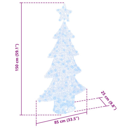 Julgran 160 LED-lampor Kallvit 150 cm Akryl