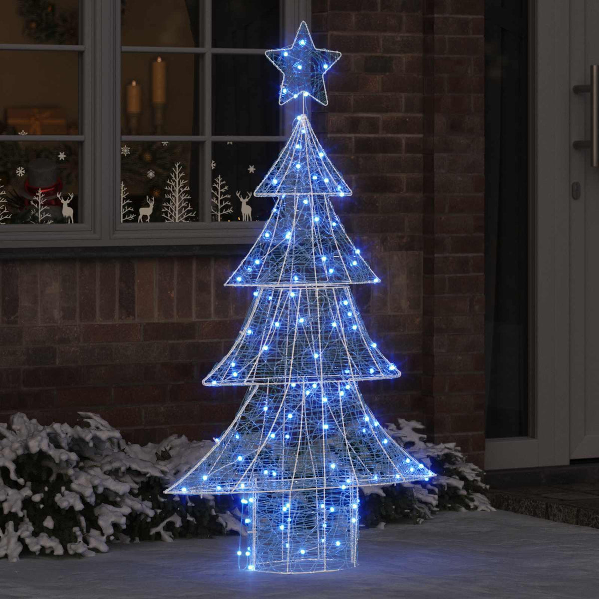 Julgran 160 LED-lampor Blå 150 cm Akryl