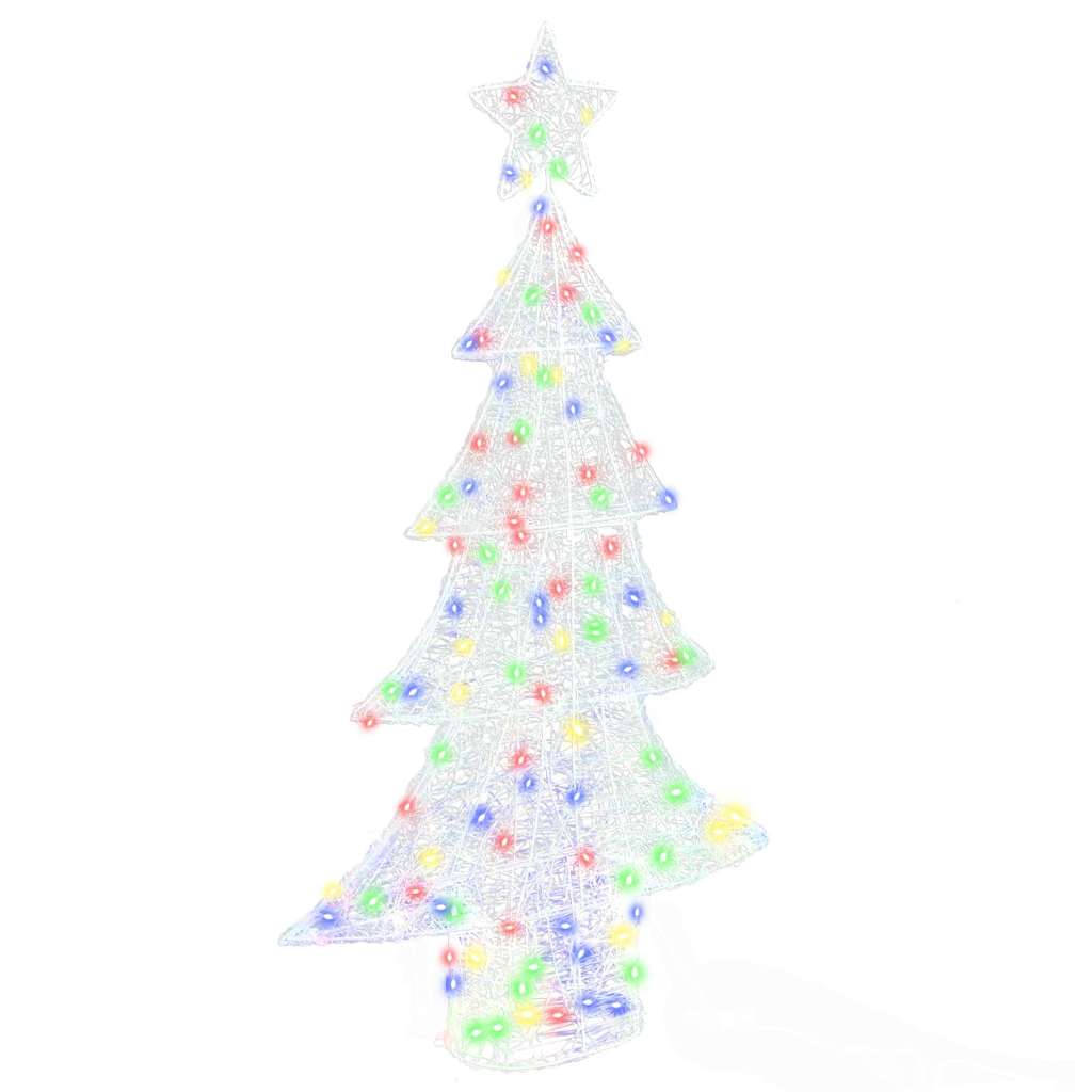 Julgran 160 LED-lampor Flerfärgsdesign 150 cm Akryl