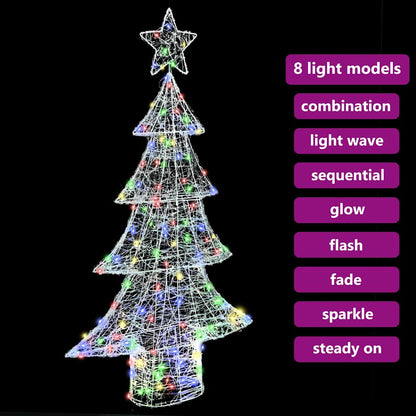 Julgran 160 LED-lampor Flerfärgsdesign 150 cm Akryl