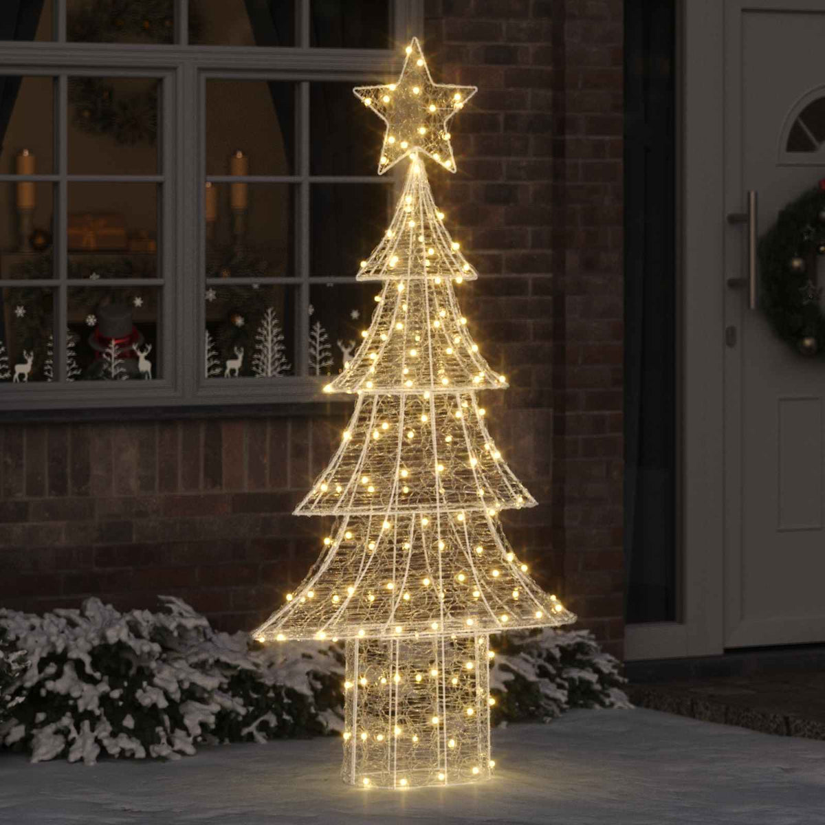 Julgran 240 LED-lampor Varmvit 150 cm Akryl