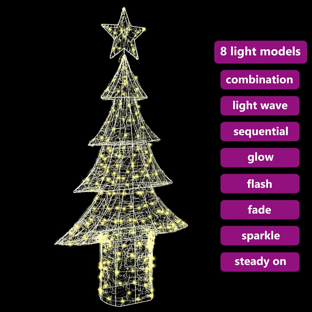Julgran 240 LED-lampor Varmvit 150 cm Akryl