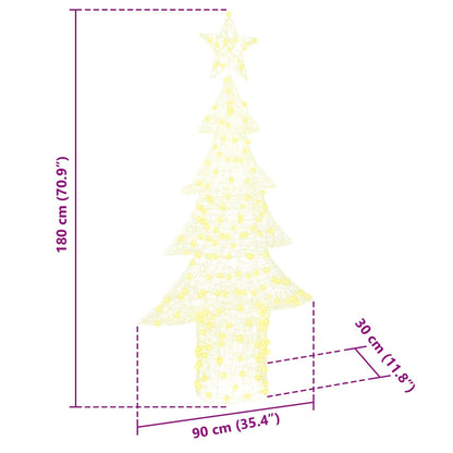 Julgran 240 LED-lampor Varmvit 150 cm Akryl