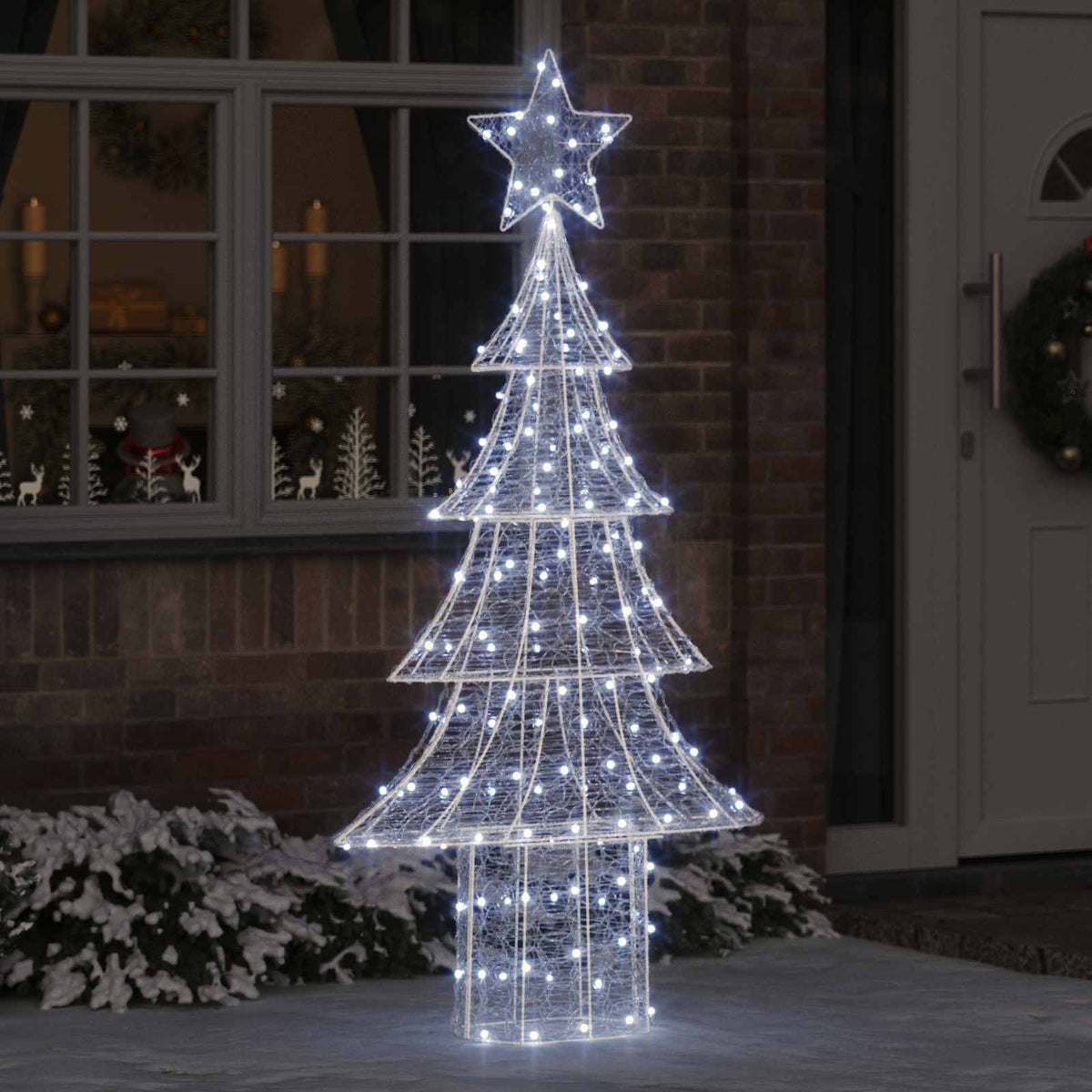 Julgran 240 LED-lampor Kallvit 180 cm Akryl