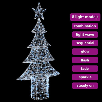 Julgran 240 LED-lampor Kallvit 180 cm Akryl