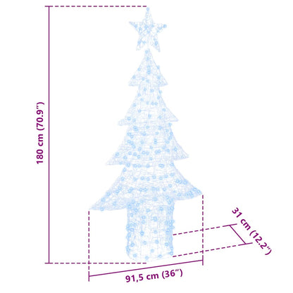 Julgran i Akryl med 240 LED-lampor Kallvit 180 cm