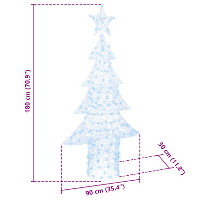 Julgran 240 LED-lampor Kallvit 180 cm Akryl