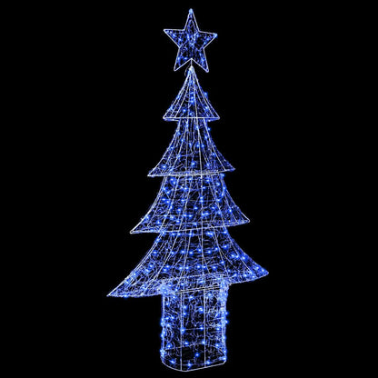Julgran 240 LED-lampor Blå 180 cm Akryl