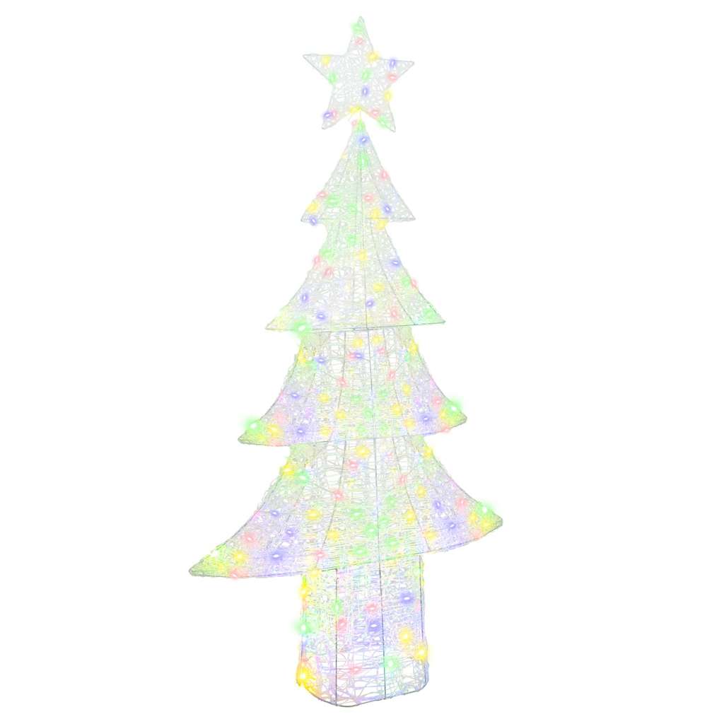 Julgran 240 LED-lampor Flerfärgsdesign 180 cm Akryl
