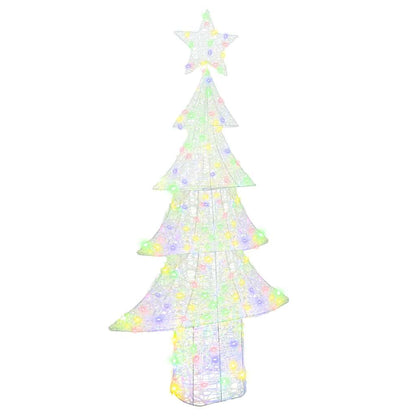 Julgran 240 LED-lampor Flerfärgsdesign 180 cm Akryl