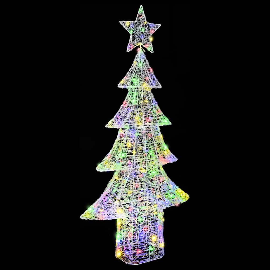 Julgran 240 LED-lampor Flerfärgsdesign 180 cm Akryl