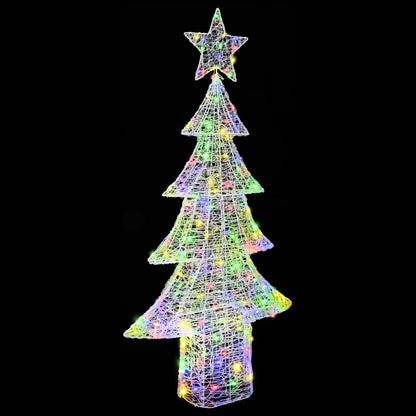 Julgran 240 LED-lampor Flerfärgsdesign 180 cm Akryl