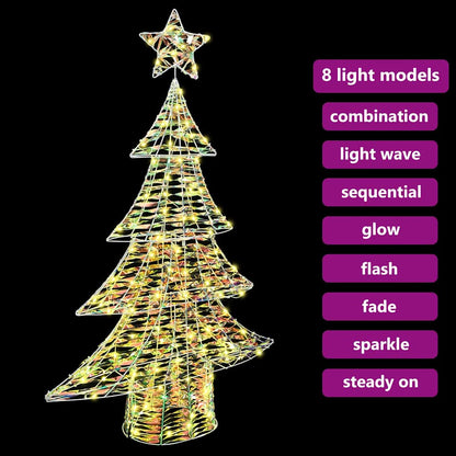 Julgran 120 LED-lampor Varmvit 120,5 cm PET