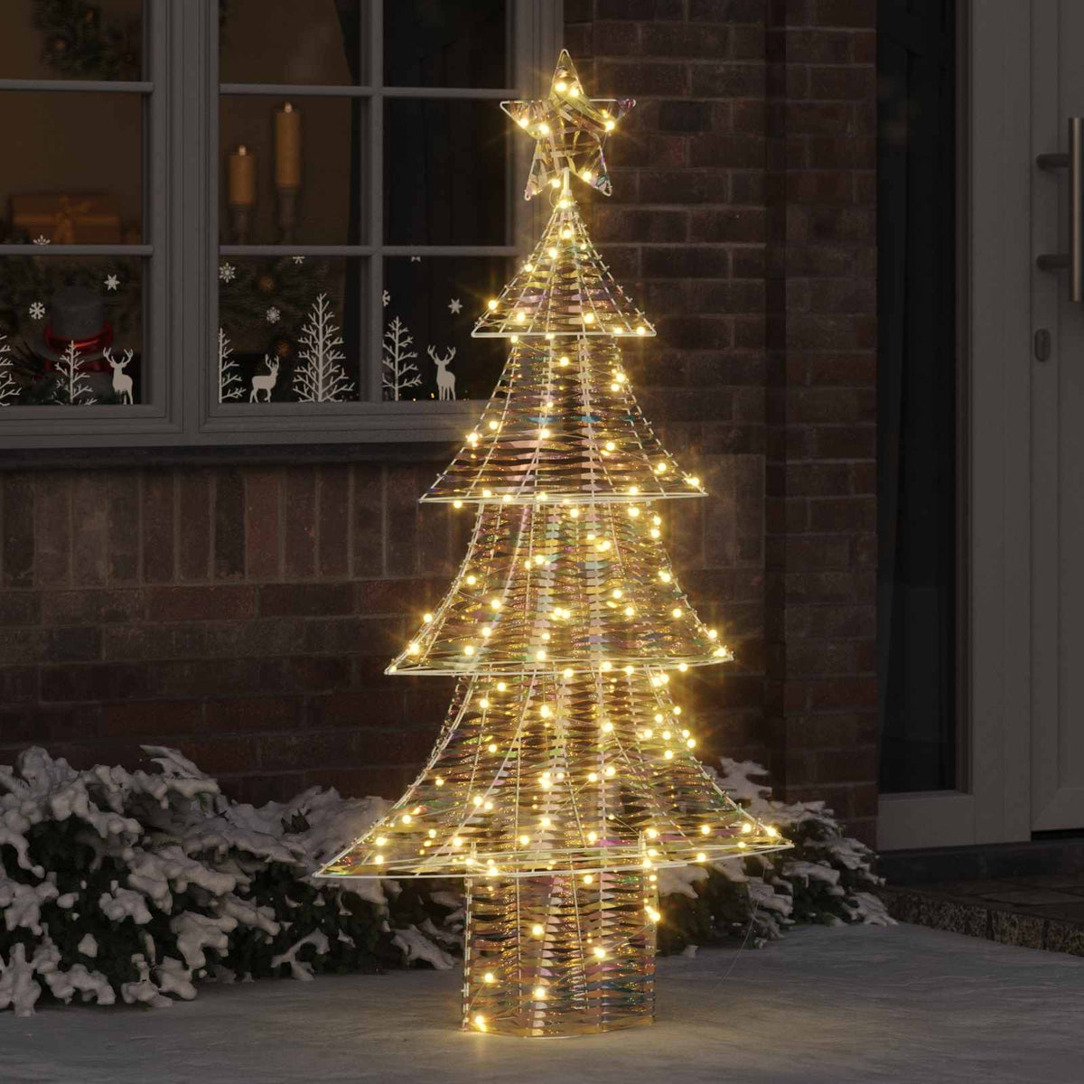 Julgran 160 LED-lampor Varmvit 150 cm PET