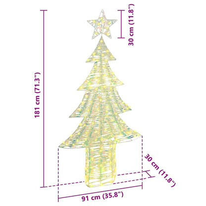 Julgran 240 LED-lampor Varmvit 181 cm PET