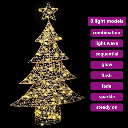 Julgran 120 LED-lampor Varmvit 120,5 cm PET
