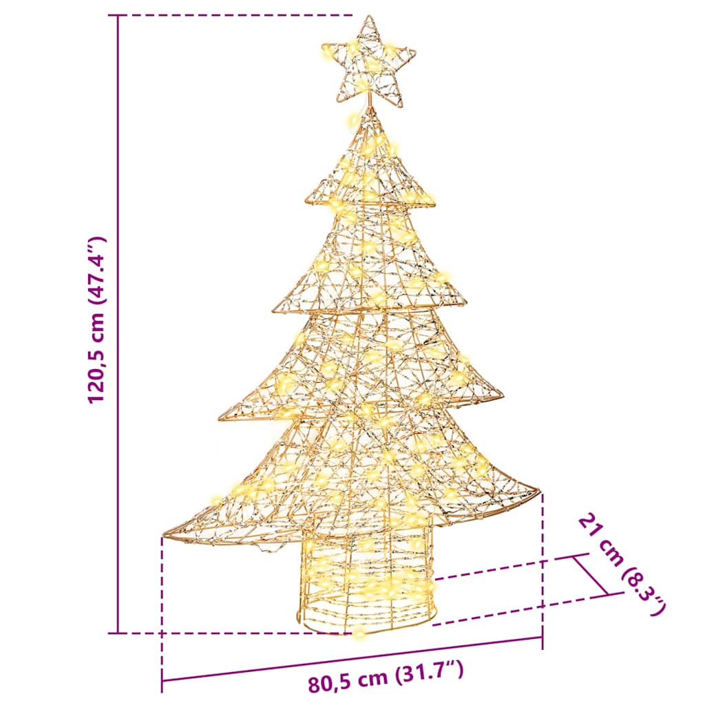 Julgran 120 LED-lampor Varmvit 120,5 cm PET