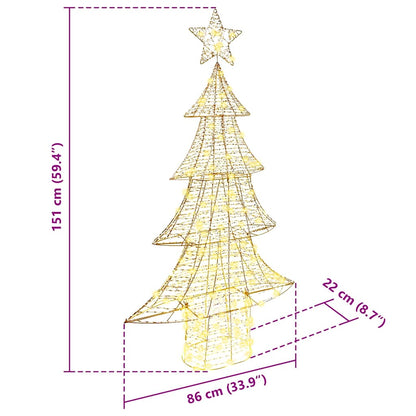 Julgran 160 LED-lampor Varmvit 151 cm PET