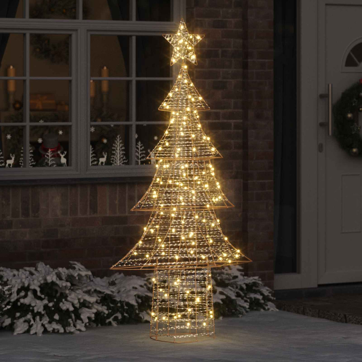 Julgran 240 LED-lampor Varmvit 181 cm PET