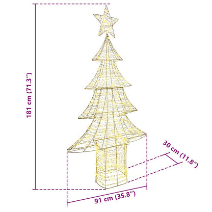 Julgran 240 LED-lampor Varmvit 181 cm PET