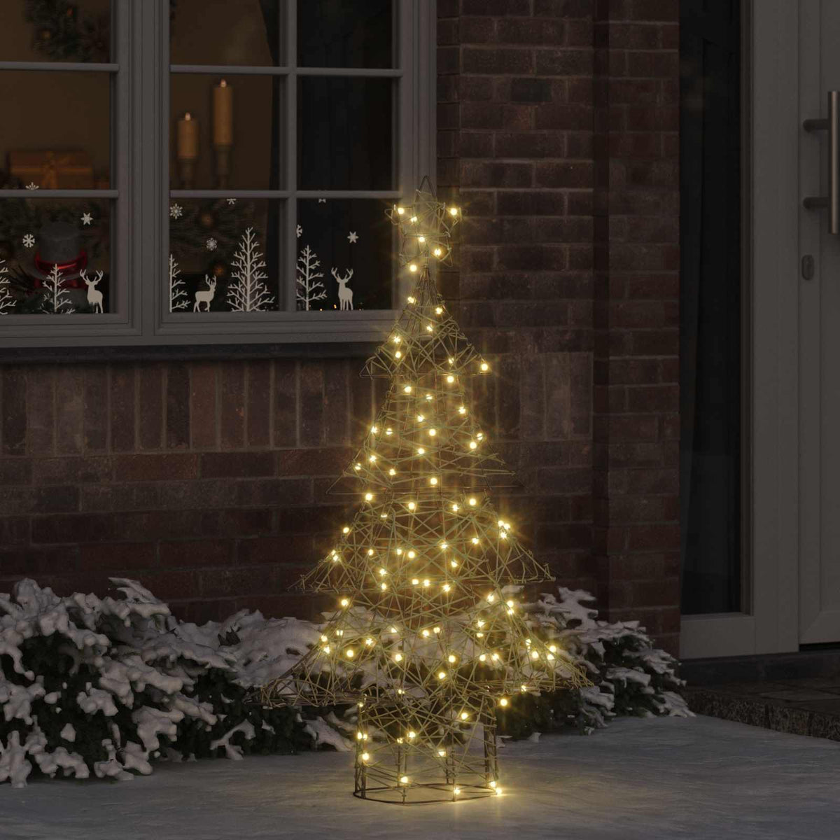 Julgran 120 LED-lampor Varmvit 150 cm Rotting