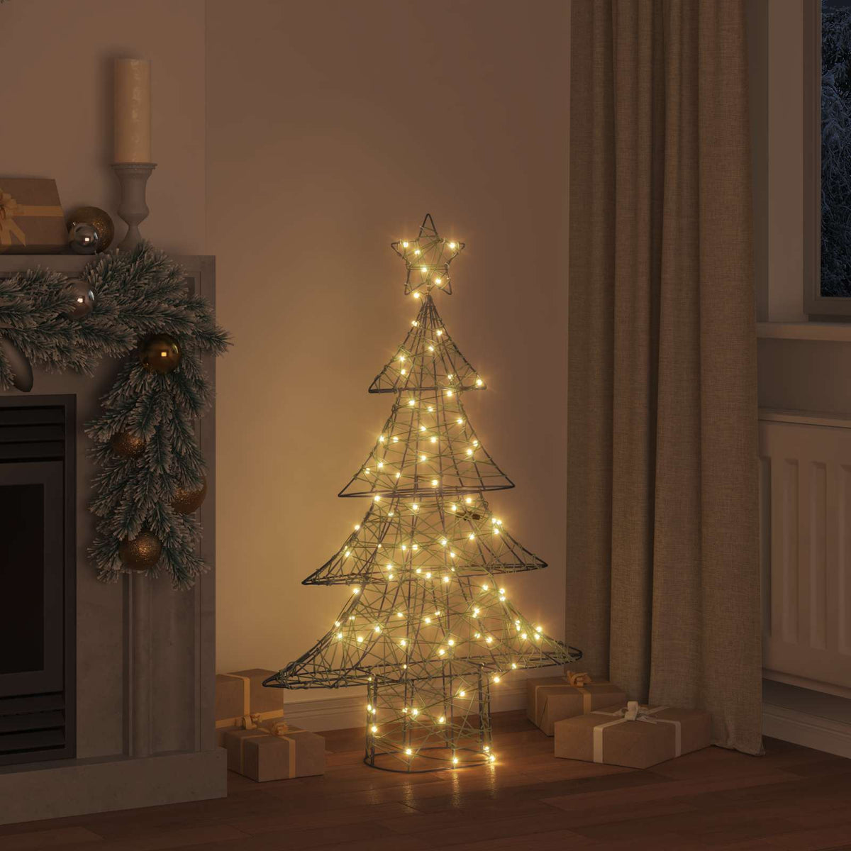 Julgran 120 LED-lampor Varmvit 150 cm Rotting