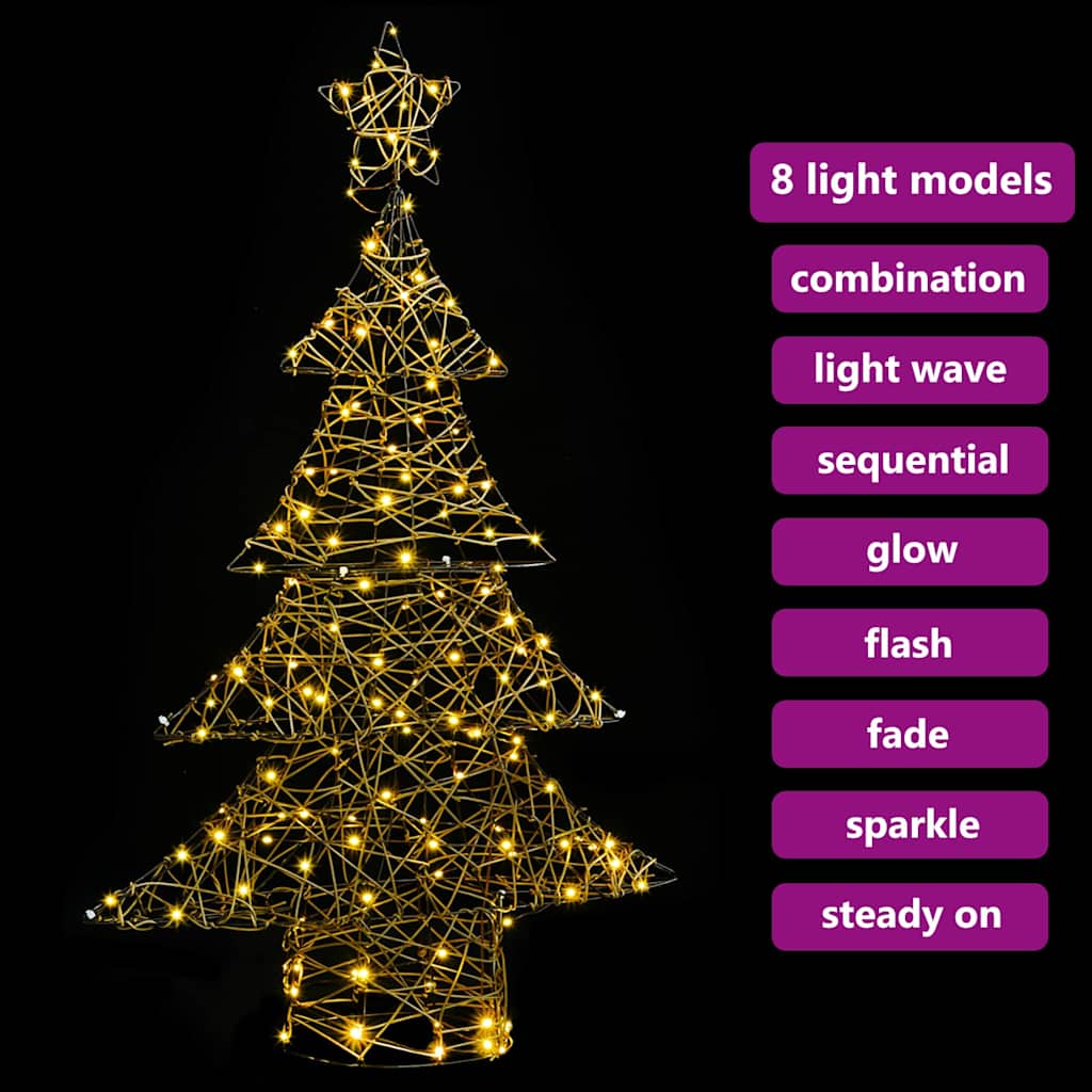 Julgran 120 LED-lampor Varmvit 150 cm Rotting