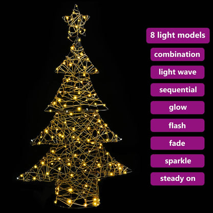 Julgran 120 LED-lampor Varmvit 150 cm Rotting