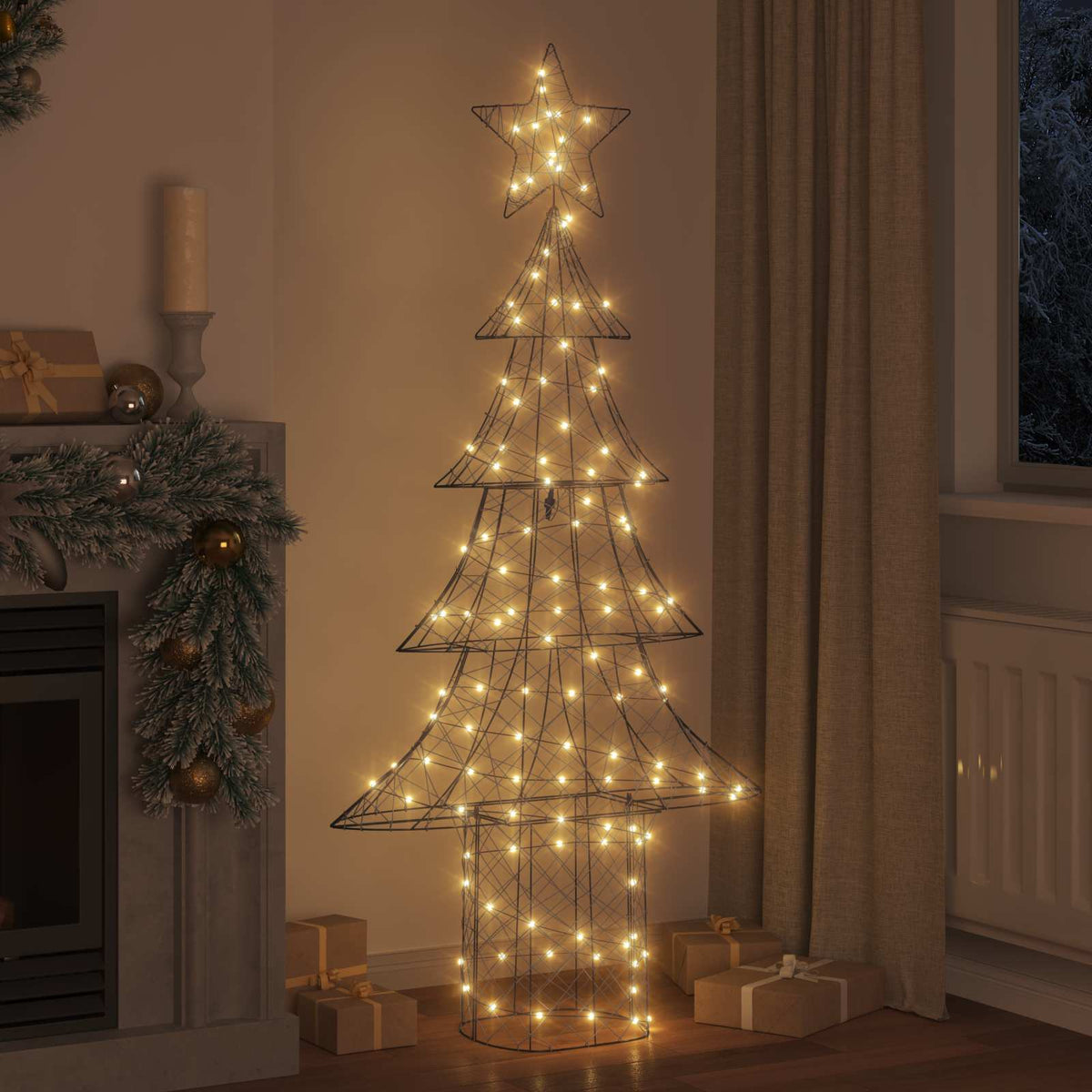 Julgran 240 LED-lampor Varmvit 180 cm Rotting