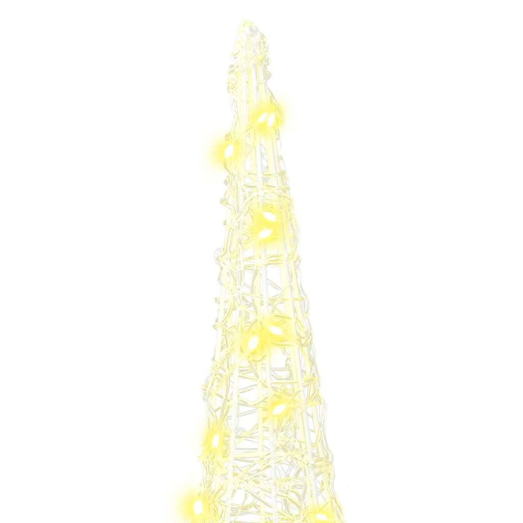 Julgran 3 st 90 LED-lampor Varmvit 20 x 20 x 80 cm Akryl