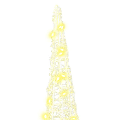 Julgran 3 st 90 LED-lampor Varmvit 20 x 20 x 80 cm Akryl
