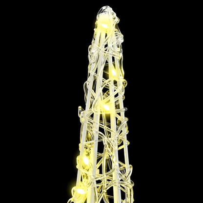 Julgran 3 st 90 LED-lampor Varmvit 20 x 20 x 80 cm Akryl