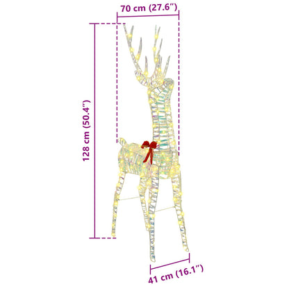 3D Ren 140 LED-lampor Varmvit 128 cm PET