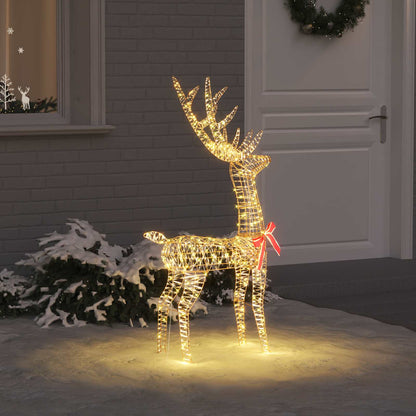 3D Ren 140 LED-lampor Varmvit 128 cm PET