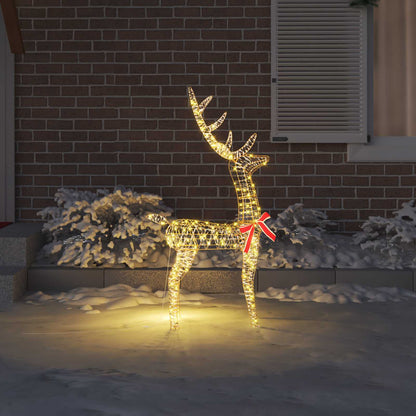 3D Ren 140 LED-lampor Varmvit 128 cm PET