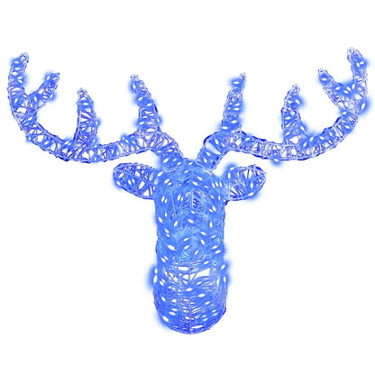 Renhuvud 140 LED-lampor Blå 68 x 36,5 x 62,5 cm Akryl