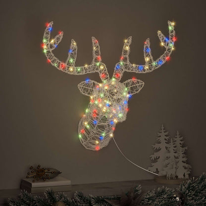 Renhuvud 140 LED-lampor färgstark 68 x 36,5 x 62,5 cm Akryl