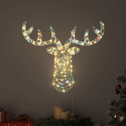 Ren Pull Släde 140 LED-lampor Varmvit 68 x 36.5 x 62.5 cm PET