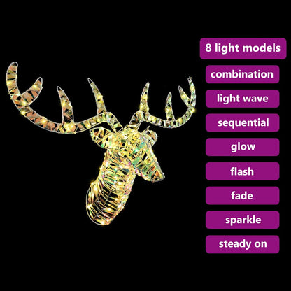 Ren Pull Släde 140 LED-lampor Varmvit 68 x 36.5 x 62.5 cm PET
